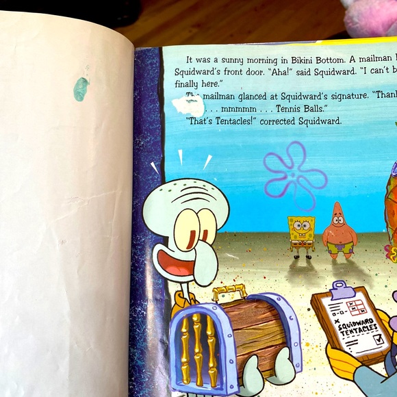 SPONGEBOB SQUAREPANTS NICK JR VINTAGE BUNDLE CUDDLE PLUSH & 5 SPONGEBOB BOOKS - Picture 14 of 15